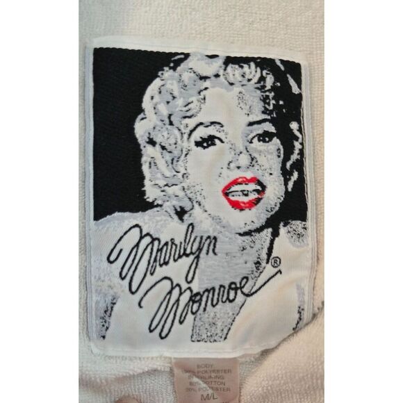Marilyn Monroe Print Kimono Robe With Belt & Red Piping Norma Jeane - Picture 7 of 10